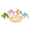 Acheter le puzzle Rondo Croco en bois 4 pièces Djeco