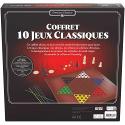 Acheter un coffret multi jeux en bois contenant 10 jeux