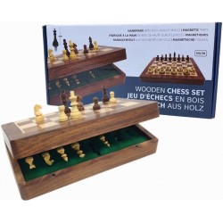Jeu d’échecs magnétique pliable en bois 35 cm