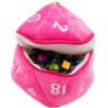 Sac à dés D20 Plush Hot Pink - Porte-dés rose vif