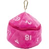 Sac à dés D20 Plush Hot Pink - Porte-dés rose vif