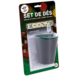 Acheter un set avec un Gobelet, des dés et un carnet de score