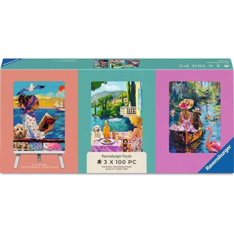 Acheter un lot de 3 puzzle miniatures 100 pièces ravensburger